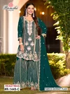 R 1449 A To D By Ramsha Georgette Embroidery Readymade Plazzo Suits